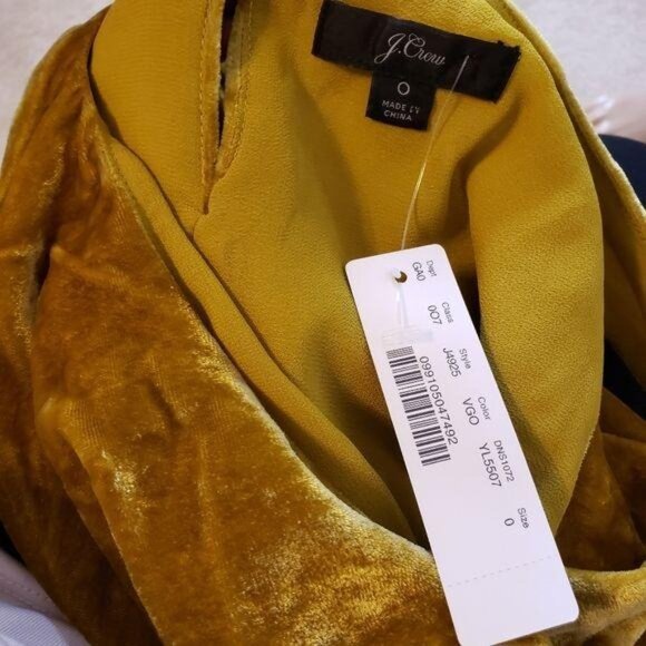 J.Crew Gold Crushed Velvet Sleeveless Tank Top Womens 0 - Picture 9 of 9